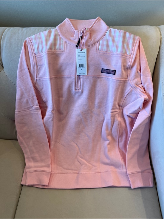 Vineyard Vines Sweaters - NWT Vineyard Vines Shep Shirt Light Pink Quarter-Zip Mock Neck Pullover